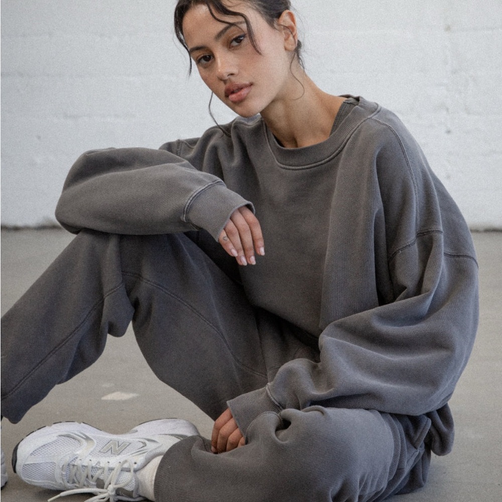 Gray Oversized Sweatshirt and Joggers Set